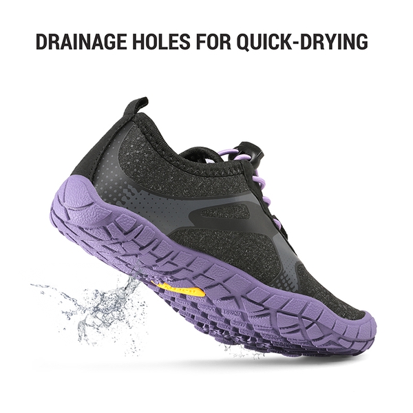 Kids Water Shoes - BLACK GREY PURPLE - 4